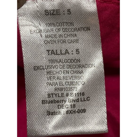 Blueberi Boulevard Girls' Floral Pink Dress Size 5 - Picture 4 of 12